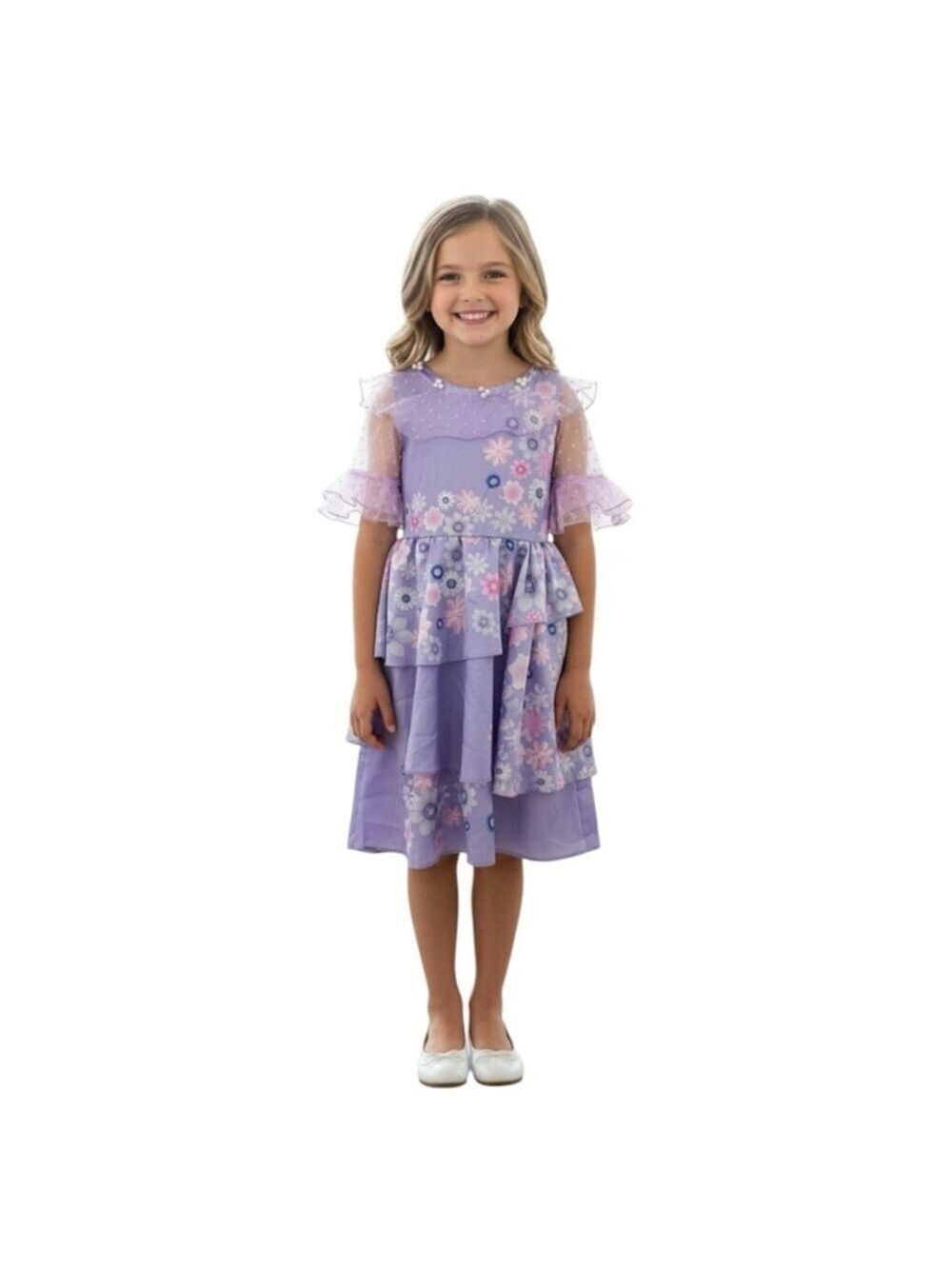 Encanto Disney MUABABY Size 140 / Girl’s 6 Isabella Purple Floral Costume Dress